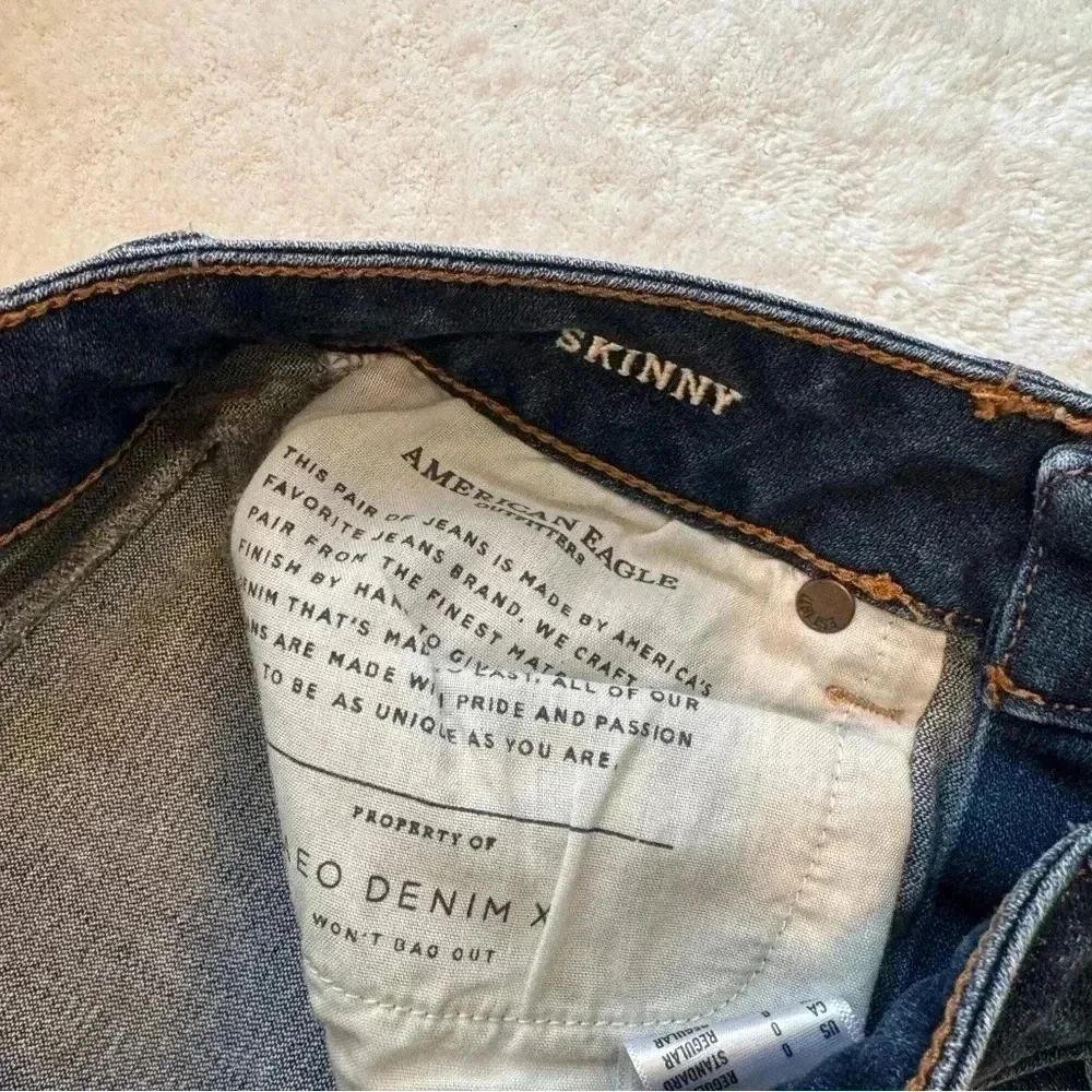 AEO American Eagle Distressed Super Stretch X Skinny Women‎ Jeans Size 0 Regular